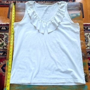 Ana Clare Sleeveless White Shirt XL